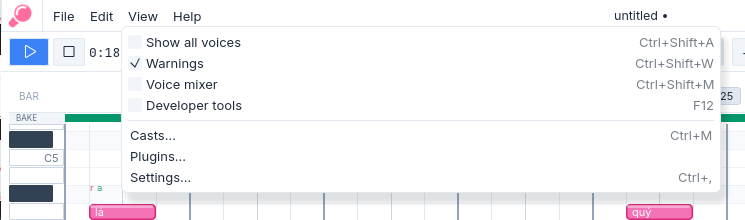 The View menu entry for plugin management.